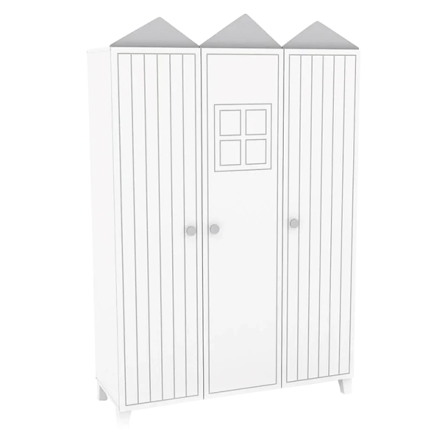 Three-door children’s wardrobe MIAMI - white