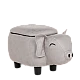 Children's stool with chest - gray pig
