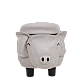 Children's stool with chest - gray pig