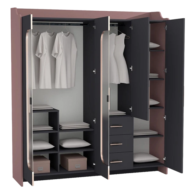 Four-door wardrobe VALENCIA