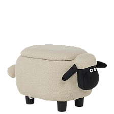 Детска табуретка с ракла - бежова овца