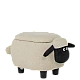 Children’s stool with chest - beige sheep