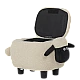 Children’s stool with chest - beige sheep