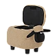Children's stool with chest - dark beige sheepskin