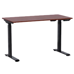 Ergonomic height-adjustable desk Carmen CR-119 - mahogany-black