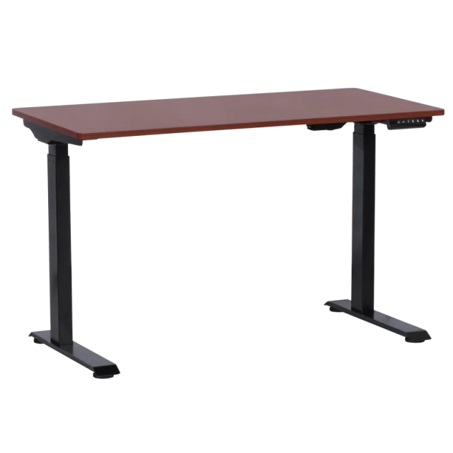 Ergonomic height-adjustable desk Carmen CR-119 - mahogany-black