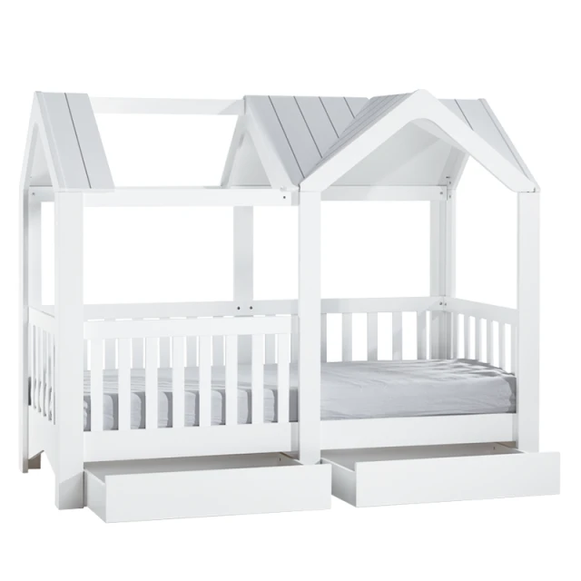Set of drawers for Montessori house bed MIAMI 100 x 200 - white