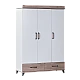 Three-wing wardrobe NATURA