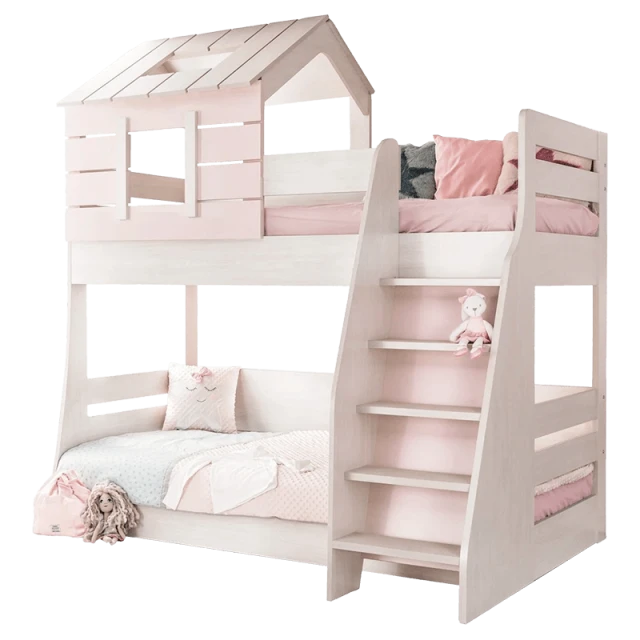 Bunk bed for children PINK HOUSE - right
