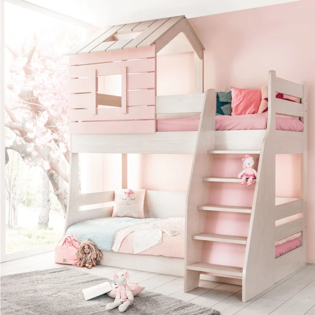 Bunk bed for children PINK HOUSE - right