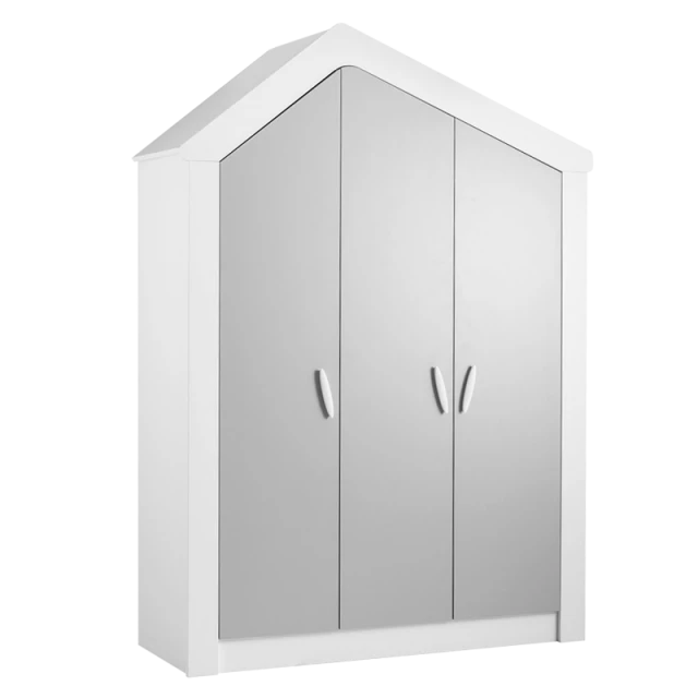 Трикрилен детски гардероб WHITE HOUSE