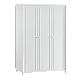 Three-door children's wardrobe NIL - white