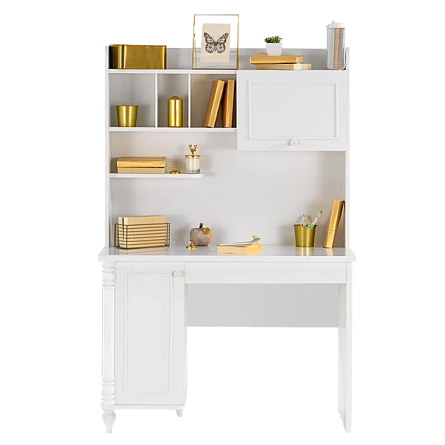 Children's desk with shelf NIL - white