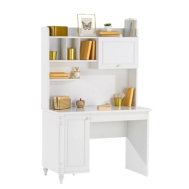 Children's desk with shelf NIL - white