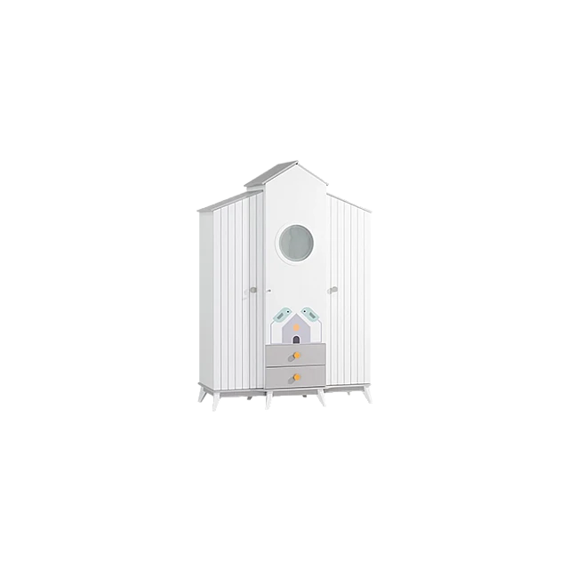 Three-door children’s wardrobe BIRD HOUSE