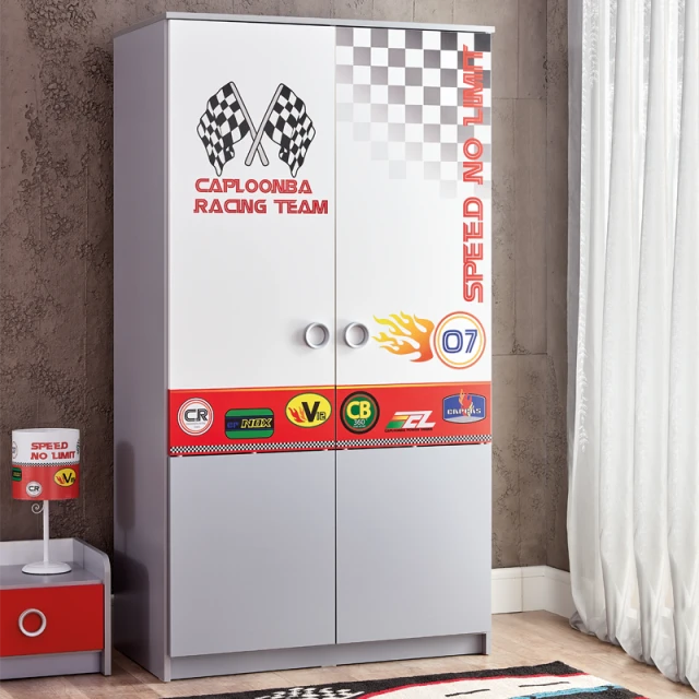 Double-door children’s wardrobe TURBO CAP 2