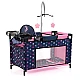 BAYER Doll Playpen with High Chair and Carousel Blue