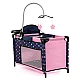 BAYER Doll Playpen with High Chair and Carousel Blue