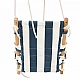 Children's Wooden Swing Type Chaise Lounge GINGER HOME – Cotton Seat, Safety Board, Indoor and Outdoor Use (36×24×57 cm)