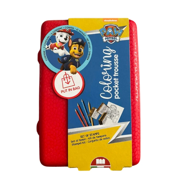 Кутия за съхранение Paw Patrol с аксесоари за оцветяване и 3 печата