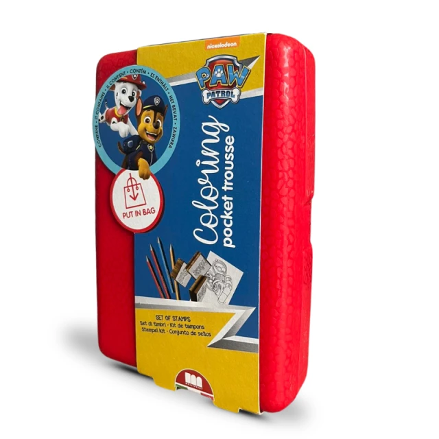 Кутия за съхранение Paw Patrol с аксесоари за оцветяване и 3 печата