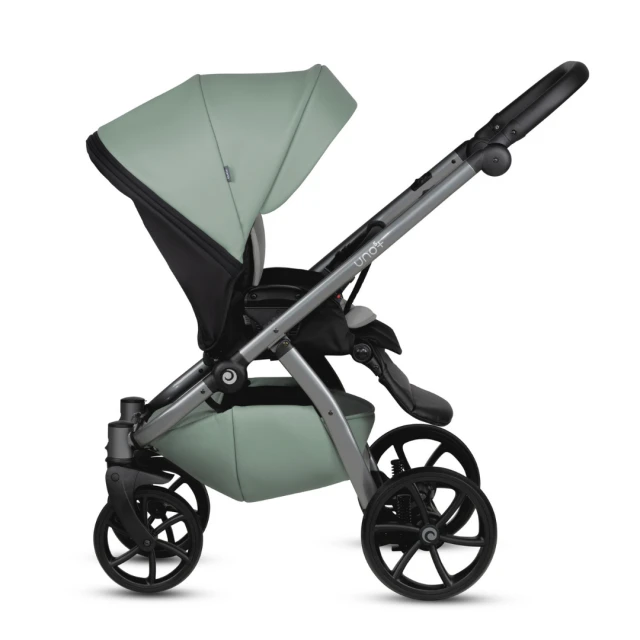Tutis UNO 5+ Leather baby stroller 2in1 039 Sage