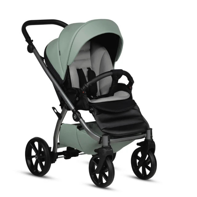 Tutis UNO 5+ Leather baby stroller 2in1 039 Sage