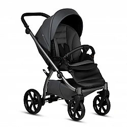 Tutis UNO 5+ Leather baby stroller 2-in-1 166 Licorice