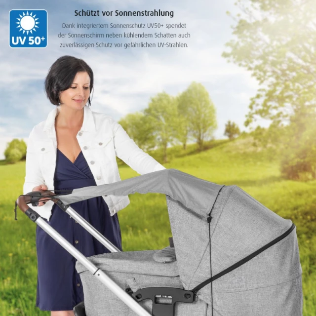 84231 Rear ShineSafe Stroller Shade, Gray Melange