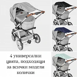 84231 Rear ShineSafe Stroller Shade, Gray Melange