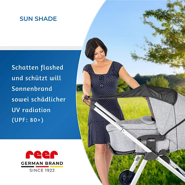 84291 Reer ShineSafe stroller canopy, black
