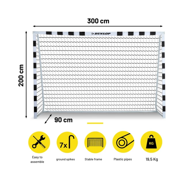 Dunlop football goal 300x200x90 cm