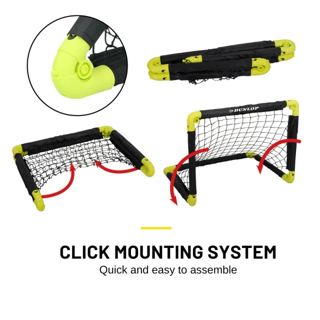 Dunlop 2 pcs folding football goals 55x44x44 cm