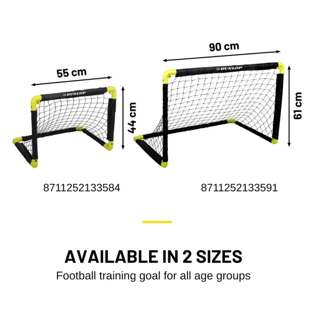 Dunlop 2 pcs folding football goals 55x44x44 cm