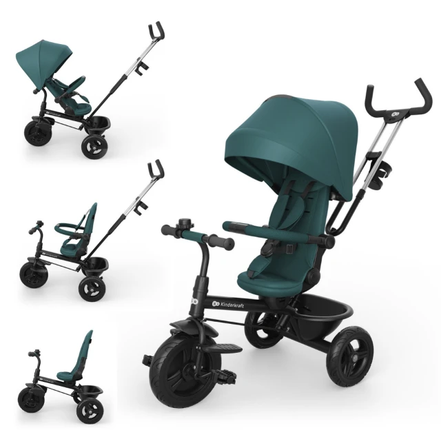 KinderKraft ASTON 2 PLUS tricycle GREEN