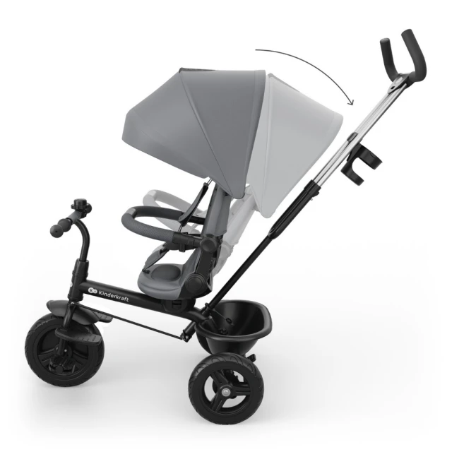KinderKraft ASTON 2 PLUS триколка СИВА