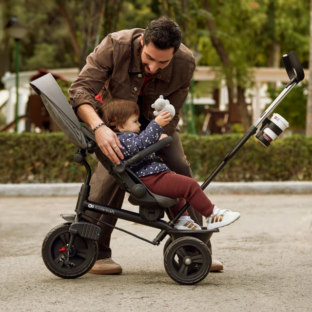 KinderKraft ASTON 2 PLUS триколка СИВА