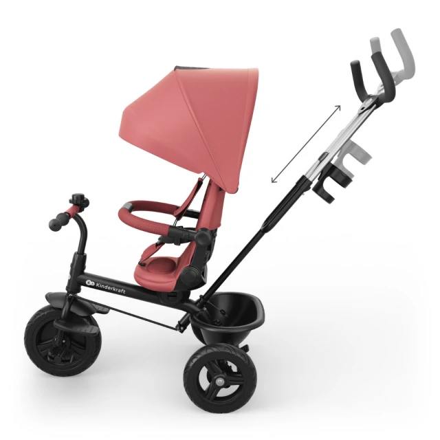 KinderKraft ASTON 2 PLUS триколка РОЗОВА