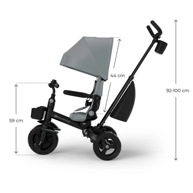 Kinderkraft AVEO 2 Plus tricycle GREY