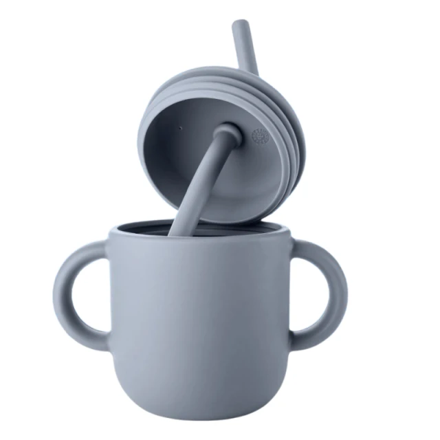 25053 Reer silicone cup 2in1 grey/blue