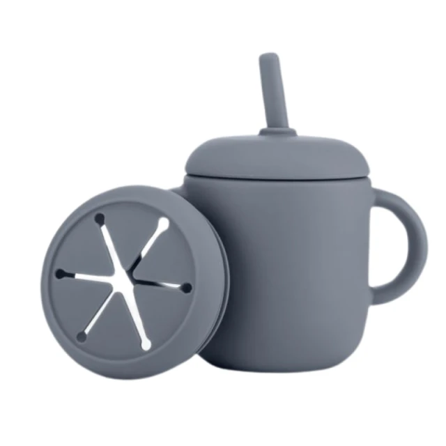 25053 Reer silicone cup 2in1 grey/blue