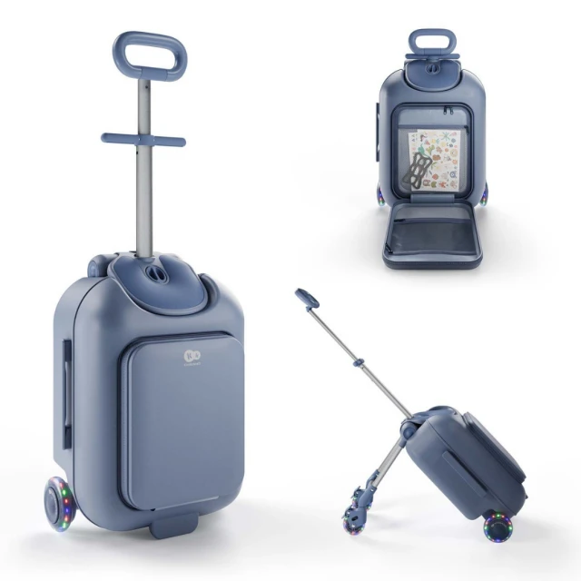 KinderKraft CABBY куфар със седалка BLUE