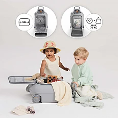 KinderKraft CABBY куфар със седалка GREY