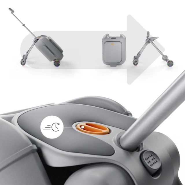 KinderKraft CABBY куфар със седалка GREY