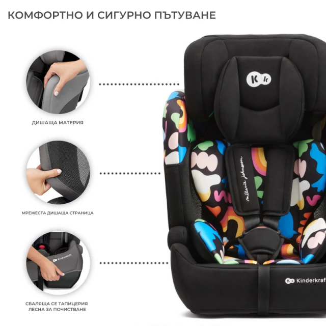 Kinderkraft car seat COMFORT UP i-Size HAPPY SHAPES