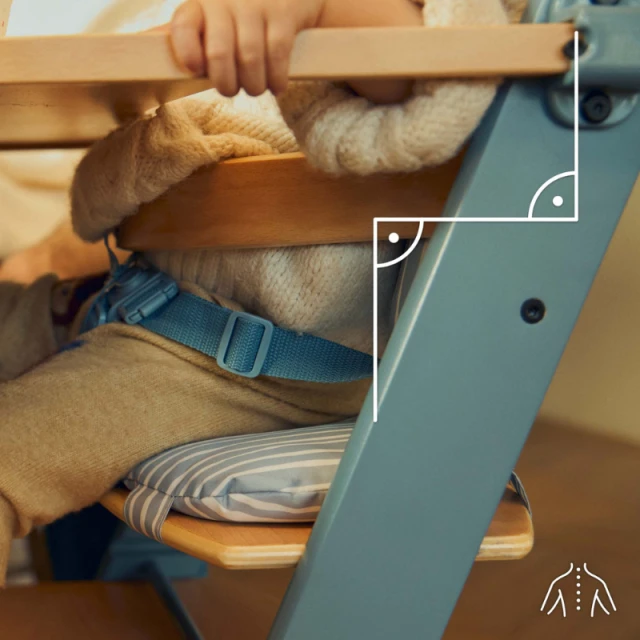 KinderKraft high chair + cushion ENOCK Nordic Breeze