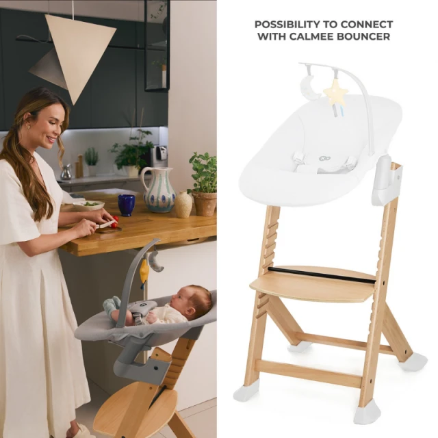 KinderKraft high chair + cushion ENOCK Nordic Breeze