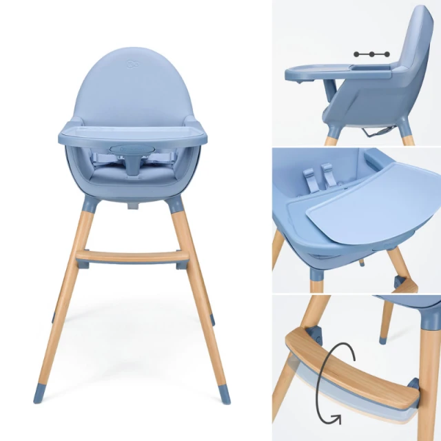 Kinderkraft FINI 2 столче за хранене NORDIC BREEZE
