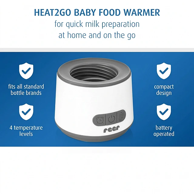 Reer 33060 Heat2Go преносим кагревател за бебебешка храна