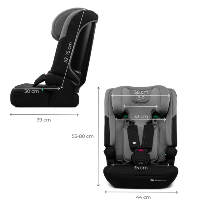 Kinderkraft I-COMFY i-Size car seat DARK GRAY